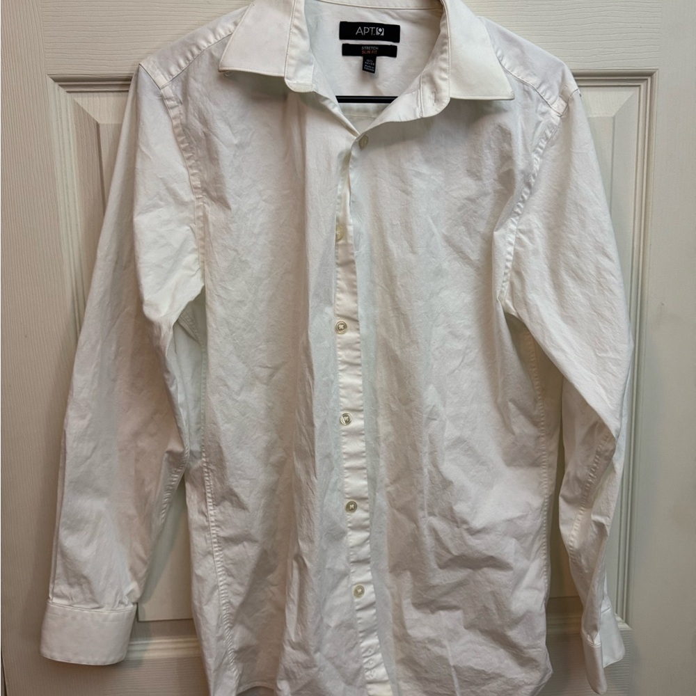 Apt. 9 White Dress Shirt Classic Formal Wear